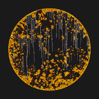 among the leaves   julien leonard dots art