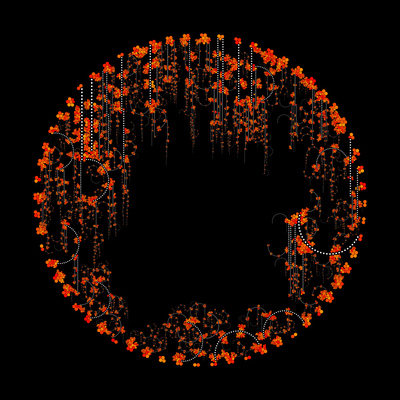 autumnal meditation   julien leonard dots art
