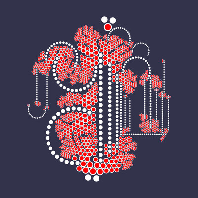 bird cage   julien leonard dots art