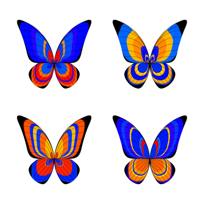blue butterflies   julien leonard dots art