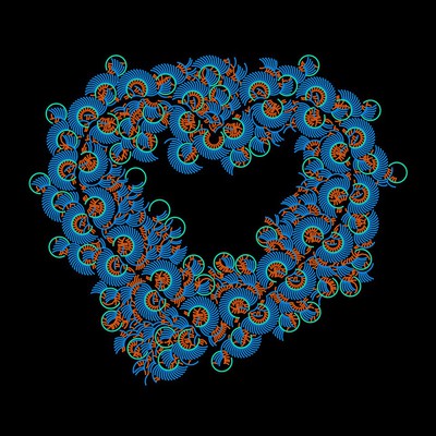 bubbleheart   julien leonard dots art