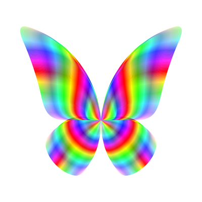 butterfly double glass   julien leonard dots art