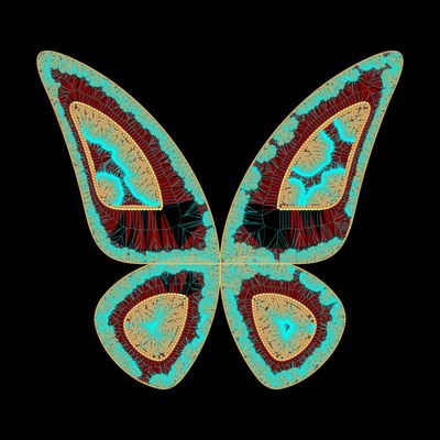 butterfly electric   julien leonard dots art