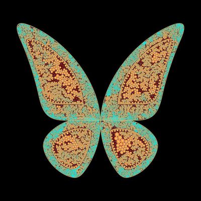 butterfly gold   julien leonard dots art