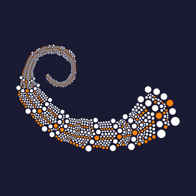 chameleon tail   julien leonard dots art