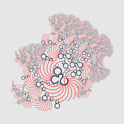 champagne tsunami   julien leonard dots art