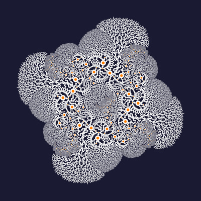 coral nest   julien leonard dots art
