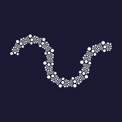 crown snake   julien leonard dots art