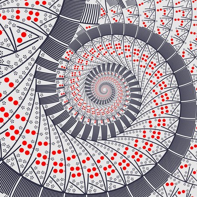 double helix   julien leonard dots art