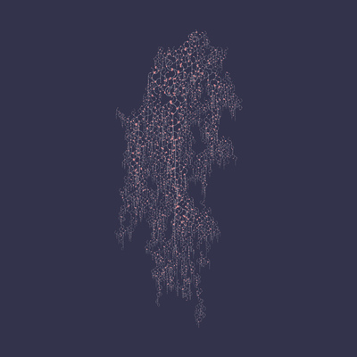flowerfall   julien leonard dots art