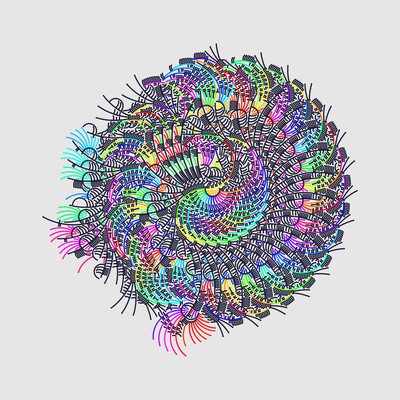 force fields weaving   julien leonard dots art