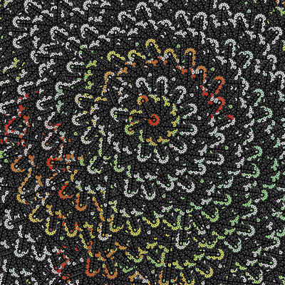 fossilization   julien leonard dots art