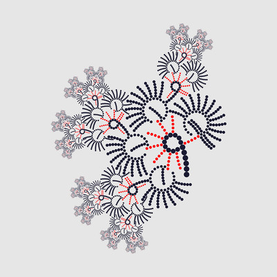 fractal cogs   julien leonard dots art