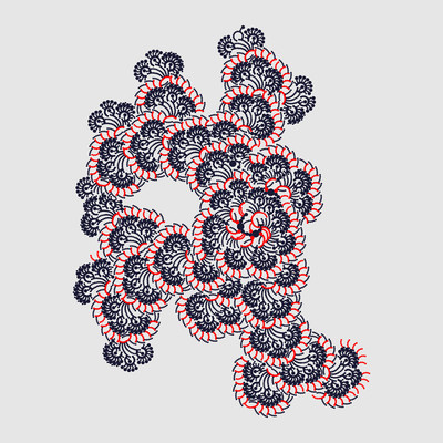 fungus waves   julien leonard dots art