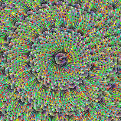 furry ball   julien leonard dots art