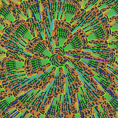 gamma burst   julien leonard dots art