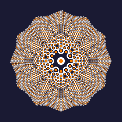 geometric tree   julien leonard dots art