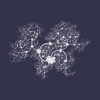 glittering city   julien leonard dots art