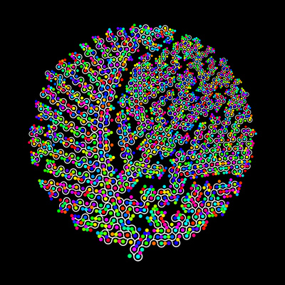 half moon   julien leonard dots art