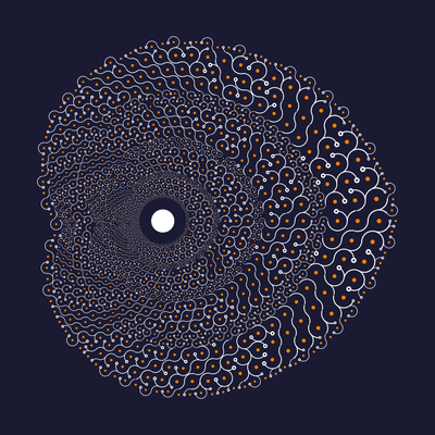 heart ripples   julien leonard dots art