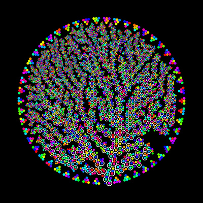 lighting tree   julien leonard dots art