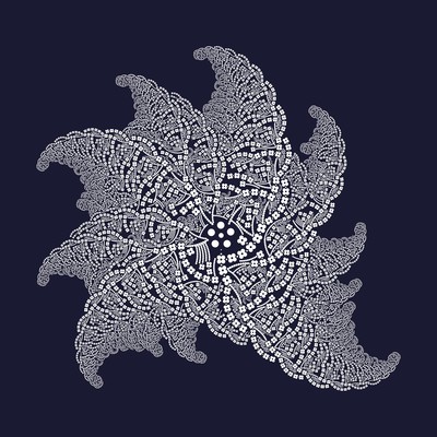 octopus flower   julien leonard dots art
