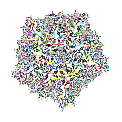 pentagonal city   julien leonard dots art