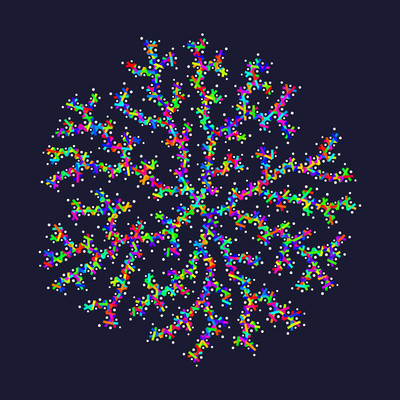 rainbow coral   julien leonard dots art