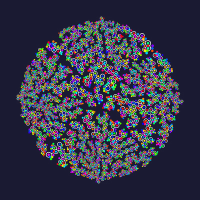 rainbow mitose   julien leonard dots art
