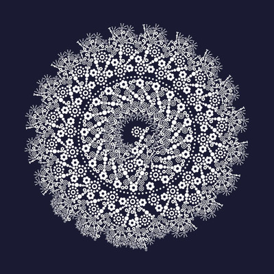 round flake   julien leonard dots art