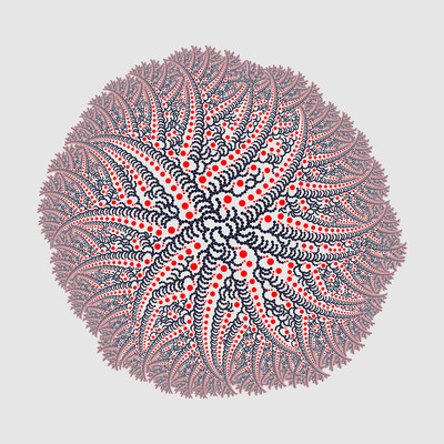 sea star bush   julien leonard dots art
