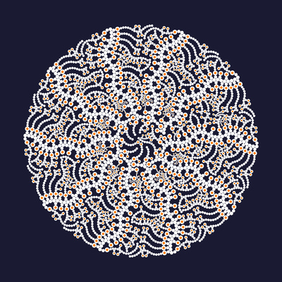 sea urchin   julien leonard dots art