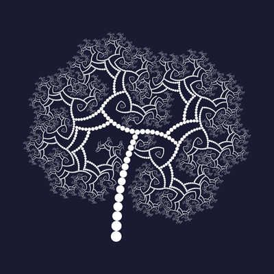 sideways flower   julien leonard dots art