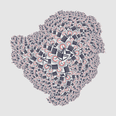 space time   julien leonard dots art