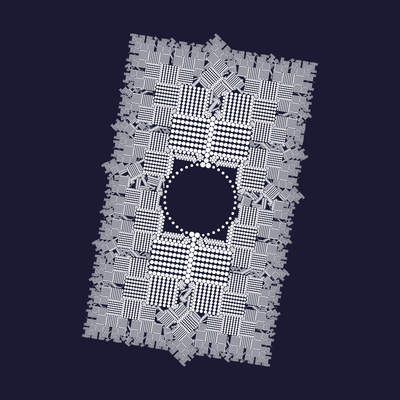 square clock   julien leonard dots art