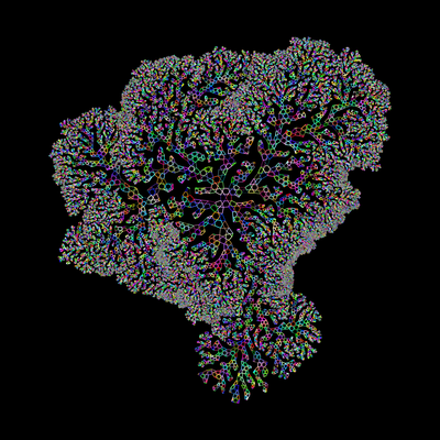 the crystal tree   julien leonard dots art