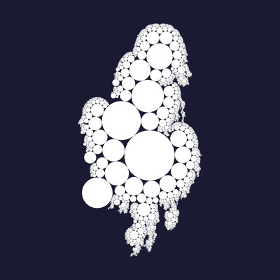 the dog   julien leonard dots art