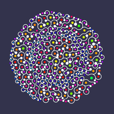 the garden duality   julien leonard dots art