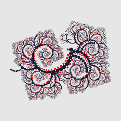 the geometric caterpillar   julien leonard dots art