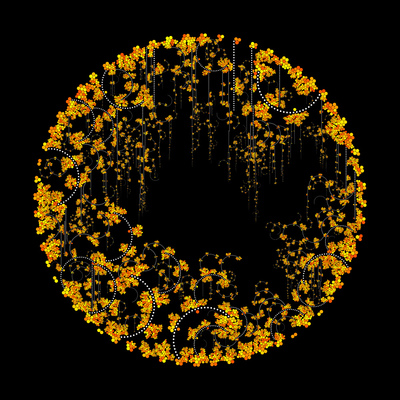 the lacquered garden   julien leonard dots art
