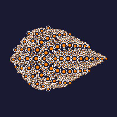 the leaf network   julien leonard dots art