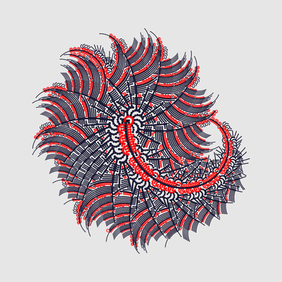 tigerpillar   julien leonard dots art