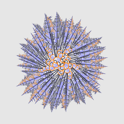 urchin fruit   julien leonard dots art