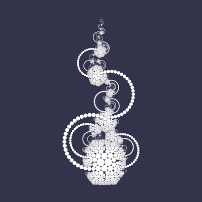 whirling castle   julien leonard dots art
