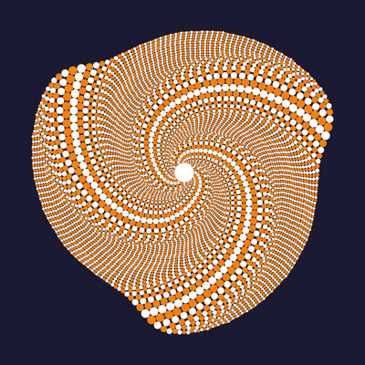 whirling plate   julien leonard dots art