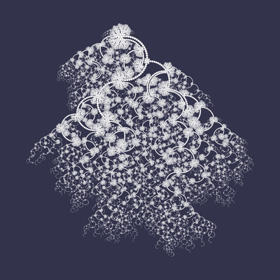 white christmas tree   julien leonard dots art